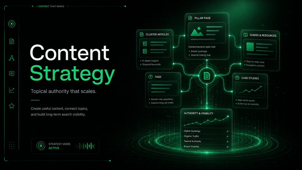 SEO in 2026 combines technical SEO, content strategy, brand authority and AI Search Optimization to improve visibility across Google and AI search.